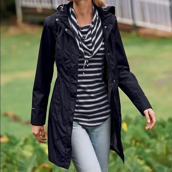 black raincoat